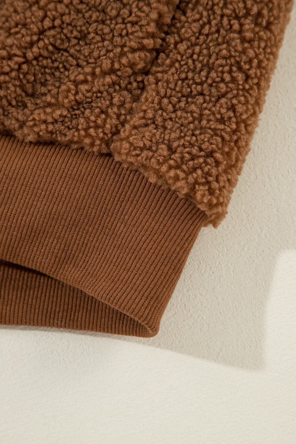 Redwood burl sherpa bomber jacket - Love Salve